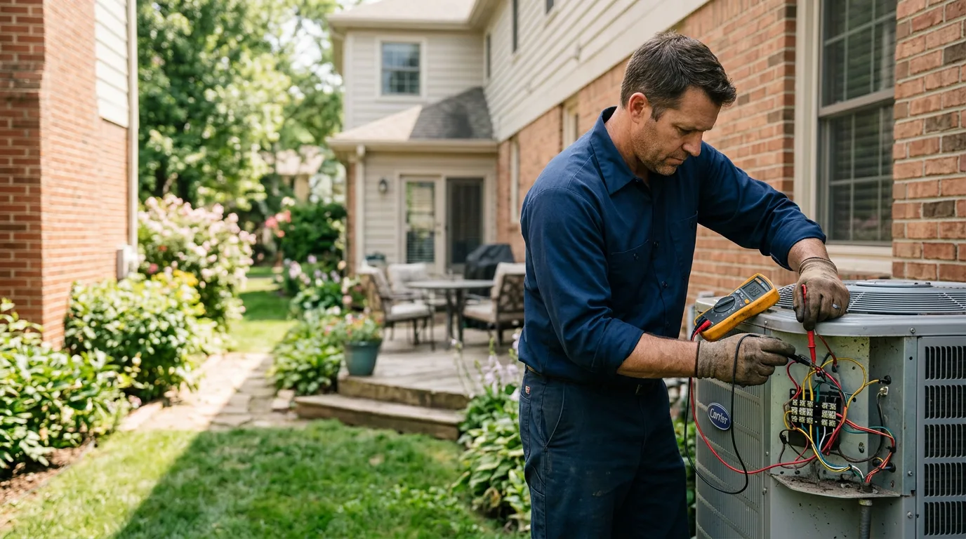 HVAC technician working near San Marcos, CA